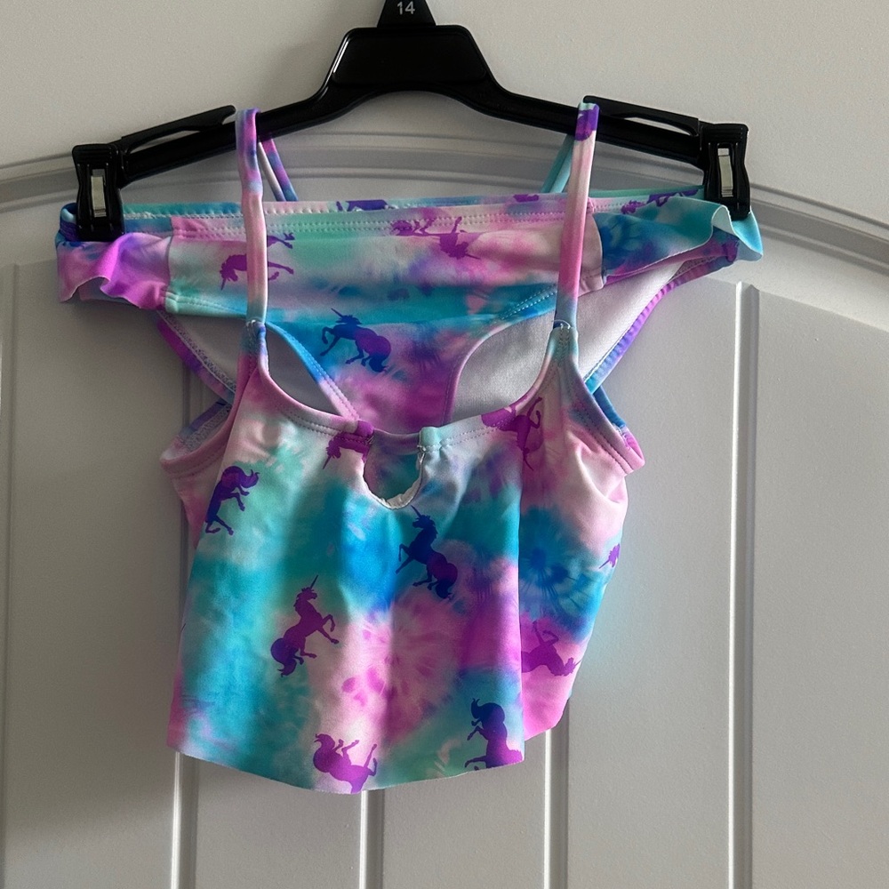 Colorful Unicorn Print 2 Piece Swim Set